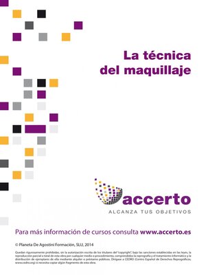 cover image of La técnica del maquillaje